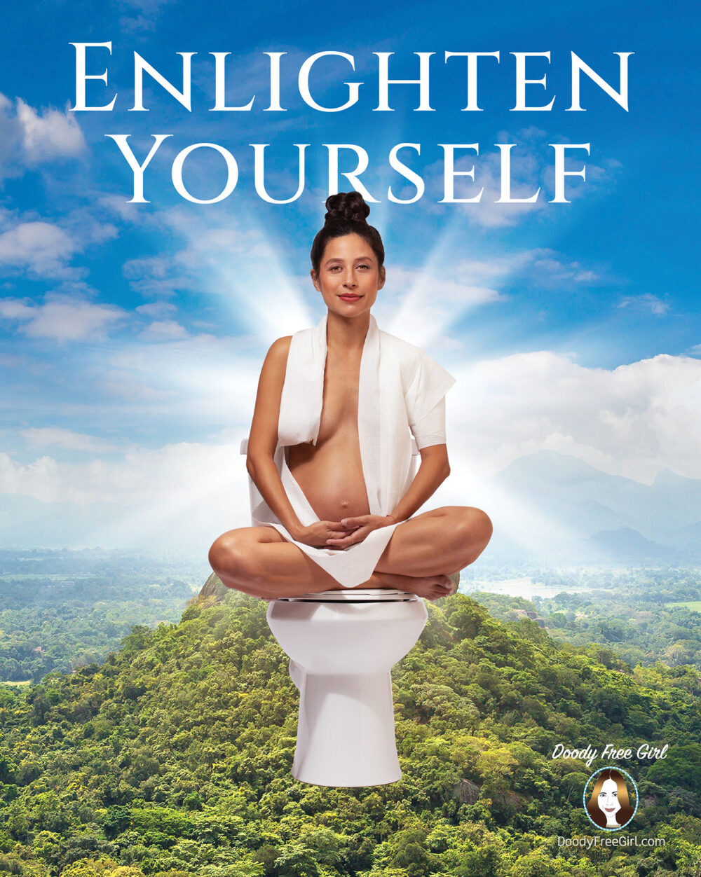 toilet buddha on a mountain enlightenment